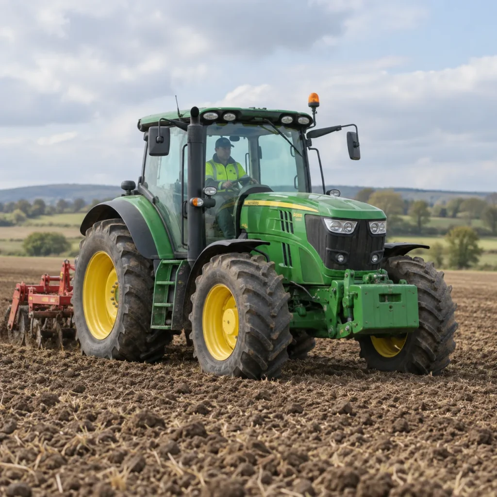 Trattore agricolo in un campo